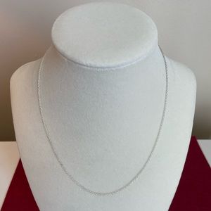 16” Sterling 925 silver cable chain fine necklace. Italian w/ spring ring clasp